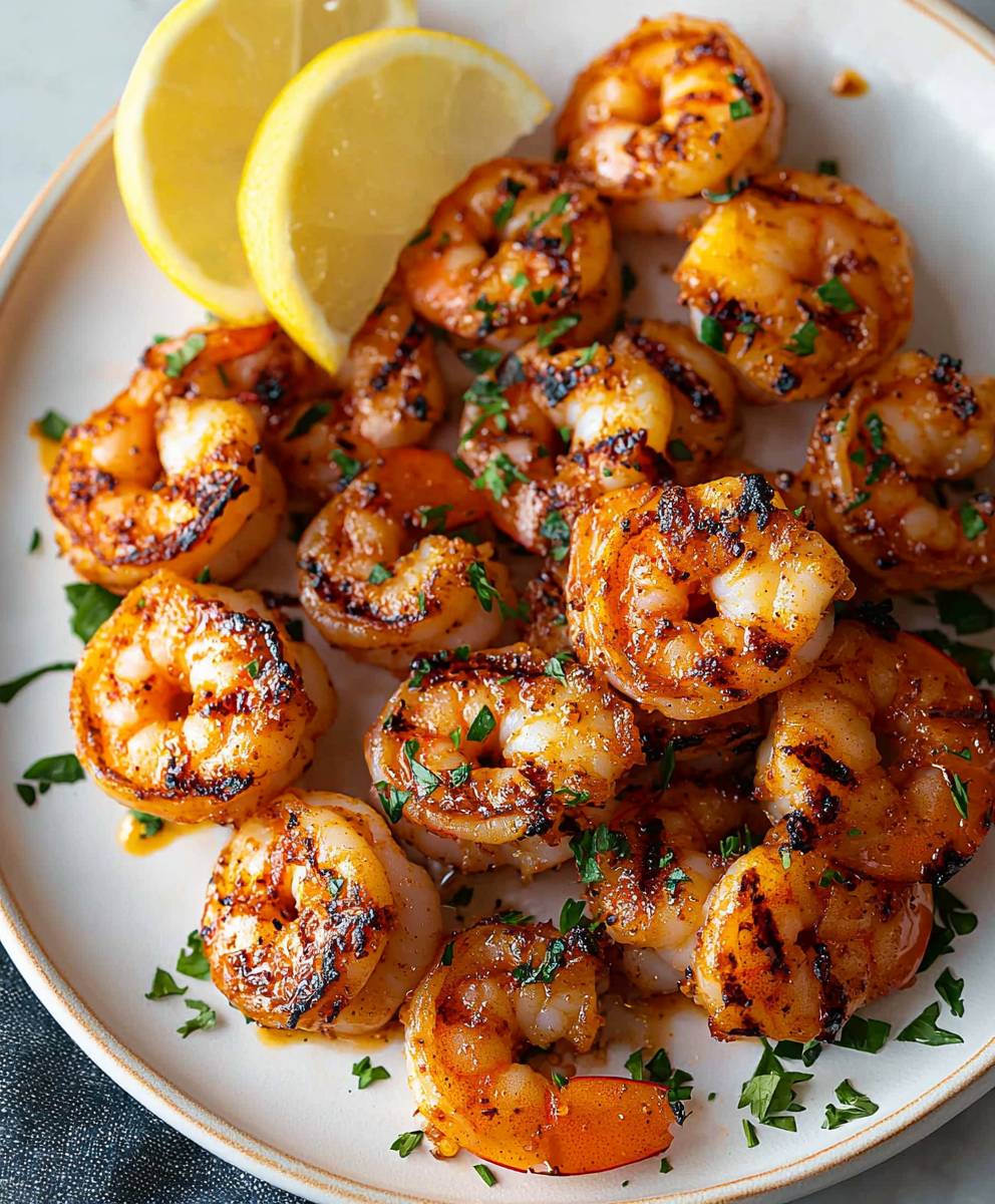 Crevettes grillées au barbecue
