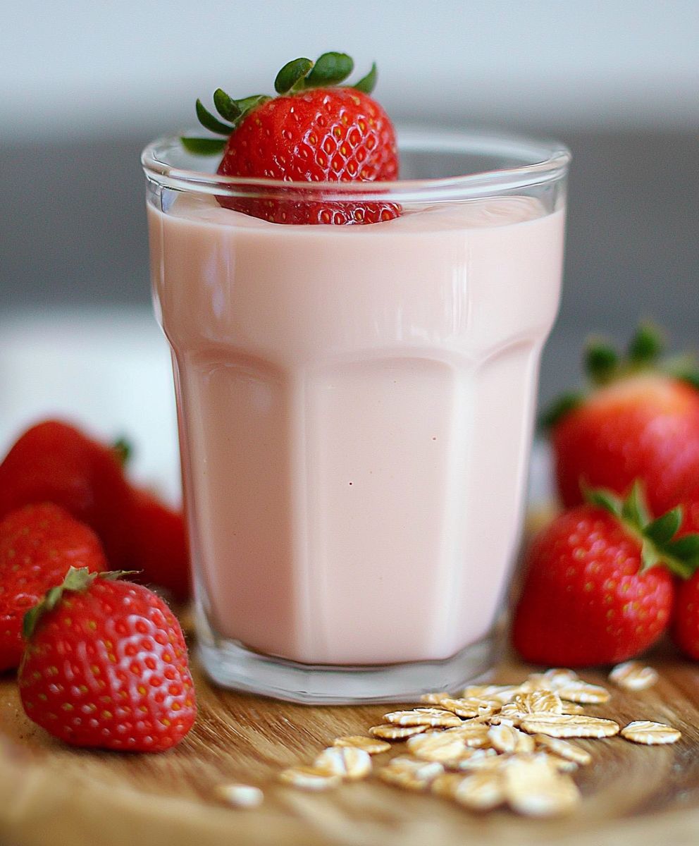 Lait d'avoine fraises