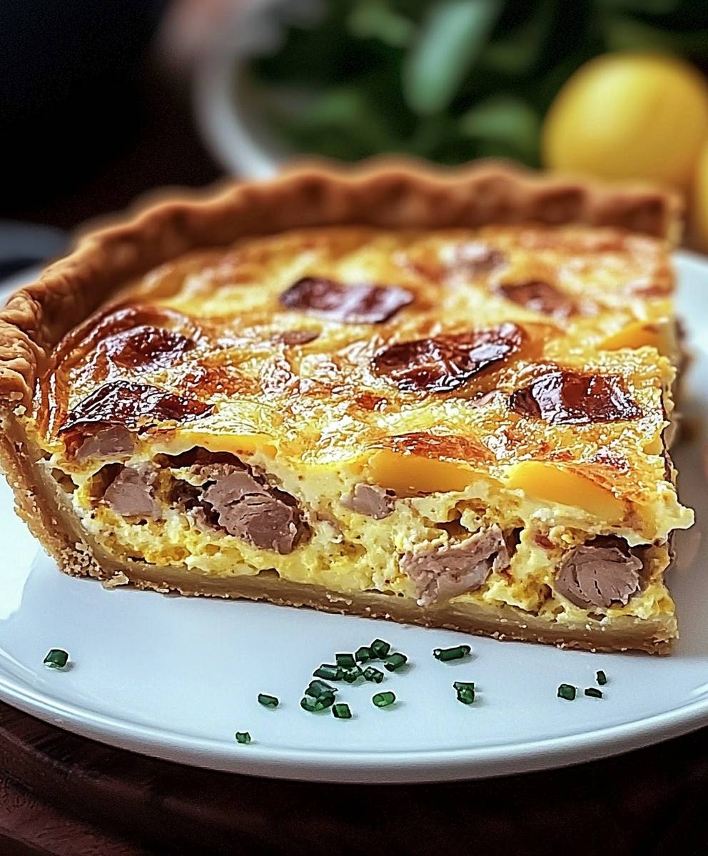 Quiche thon fromage gourmande
