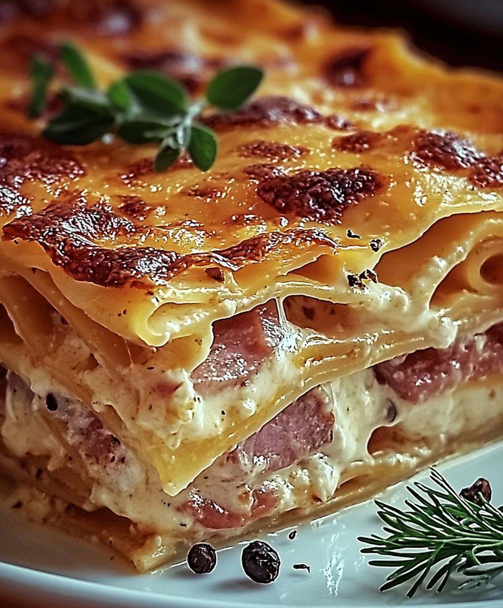 Lasagne jambon fromage