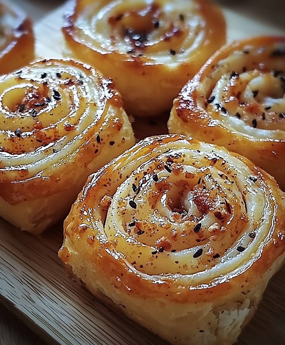Roulés feuilletés dinde fromage