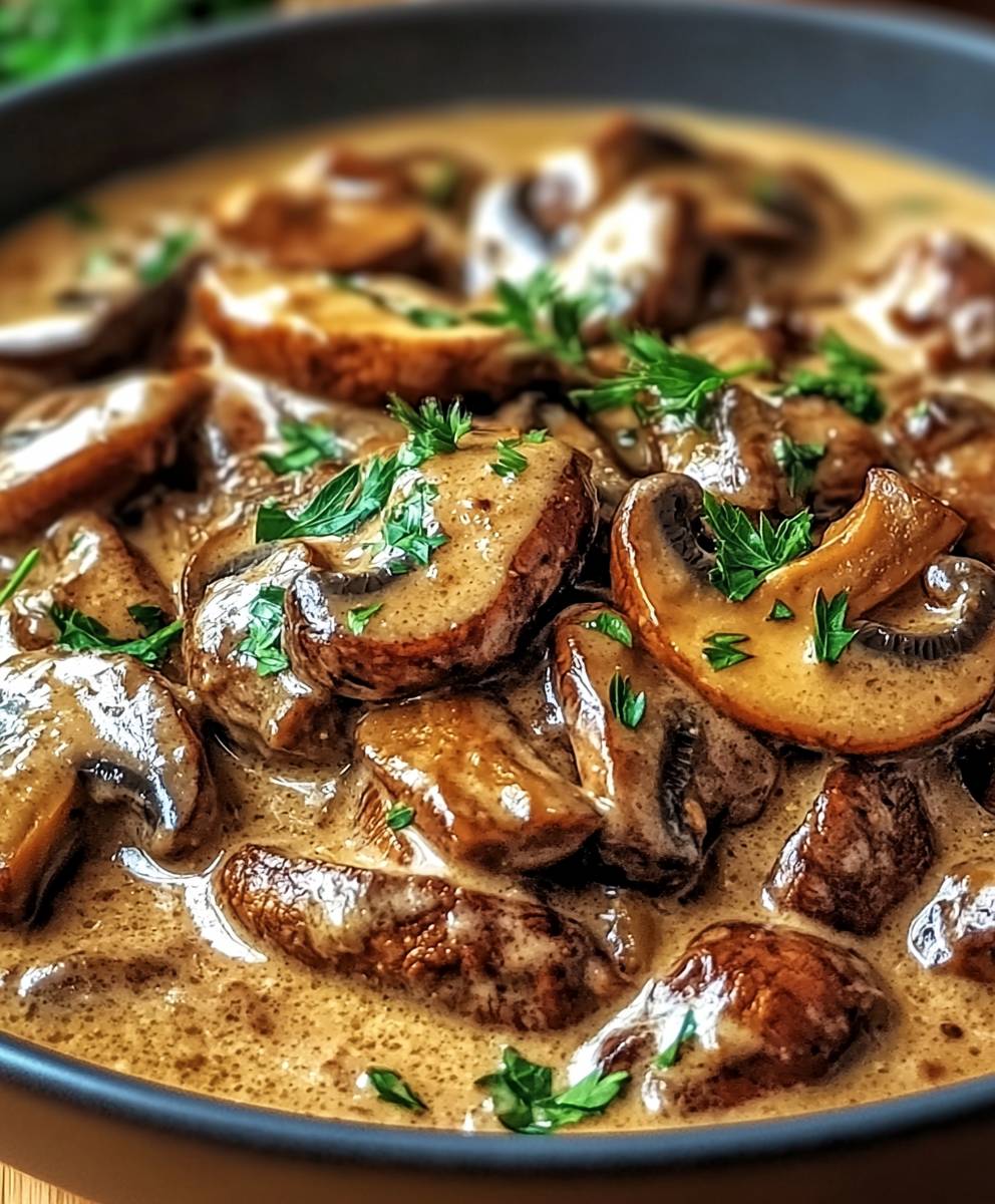 Boeuf Stroganoff crémeux champignons