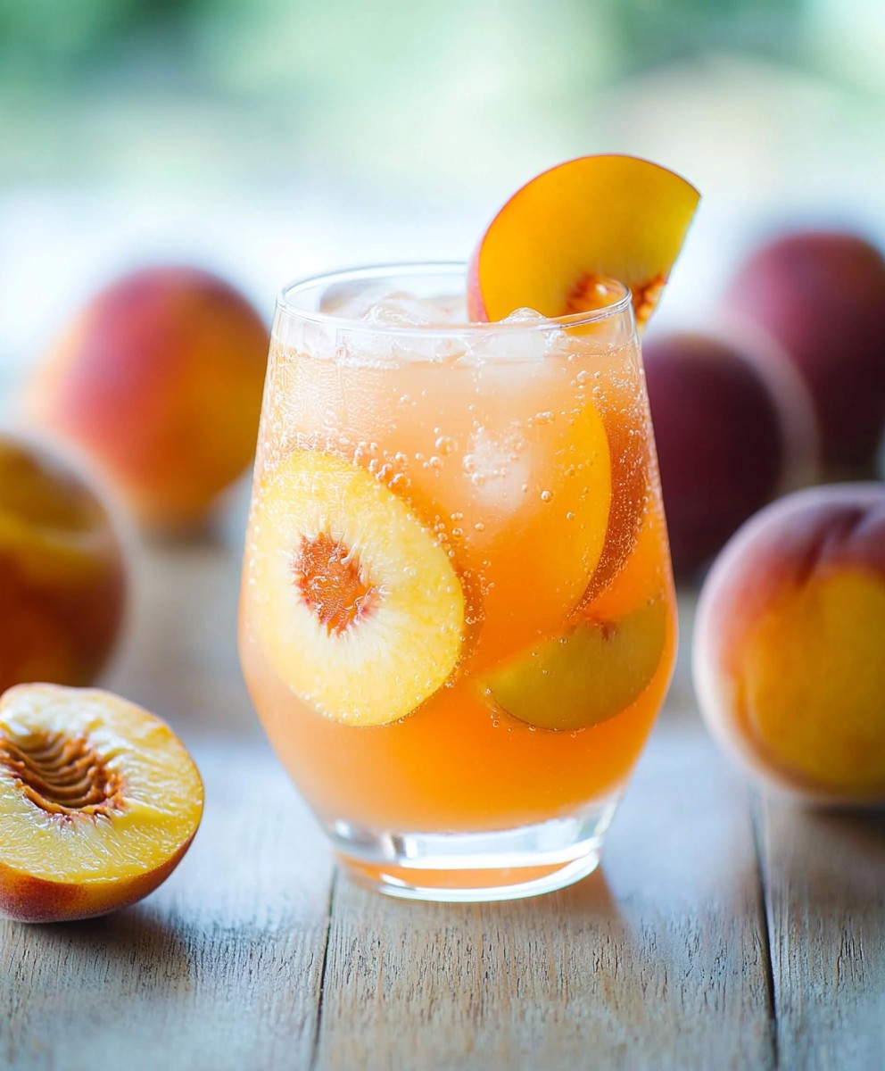 Limonade gingembre pêche