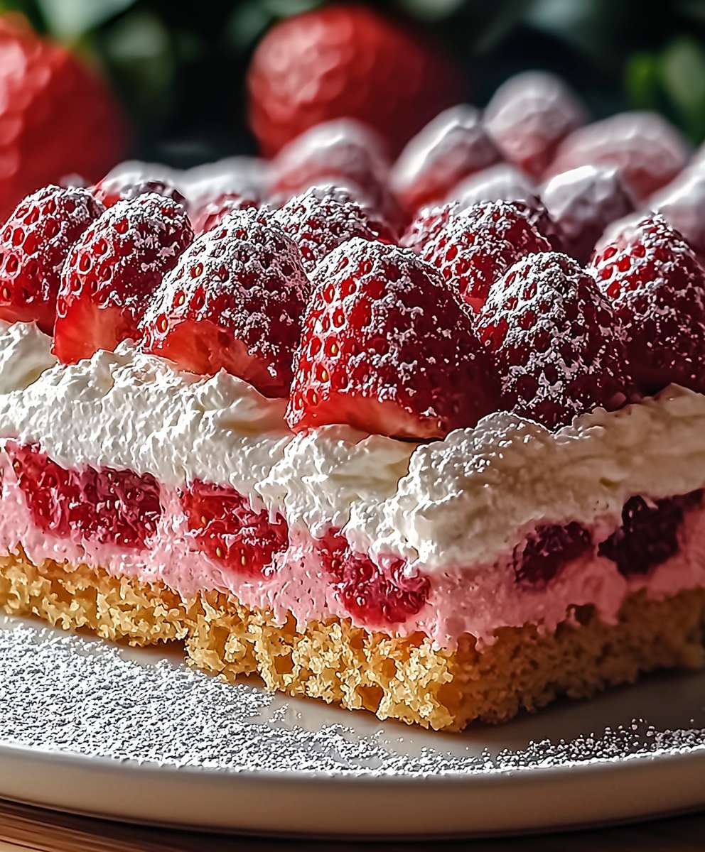 Gateau fraicheur fraises yaourt