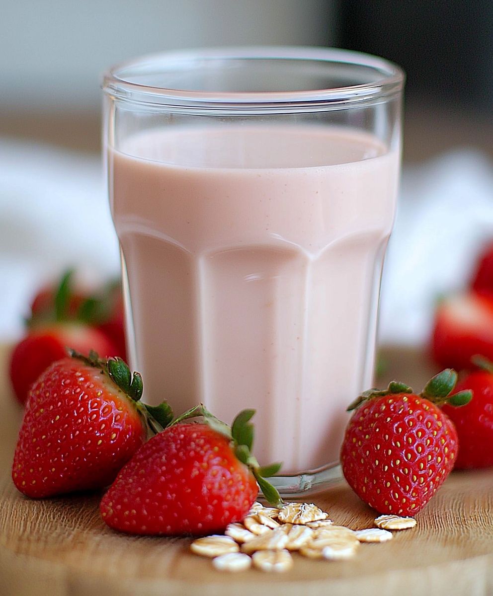 Lait d'avoine fraises