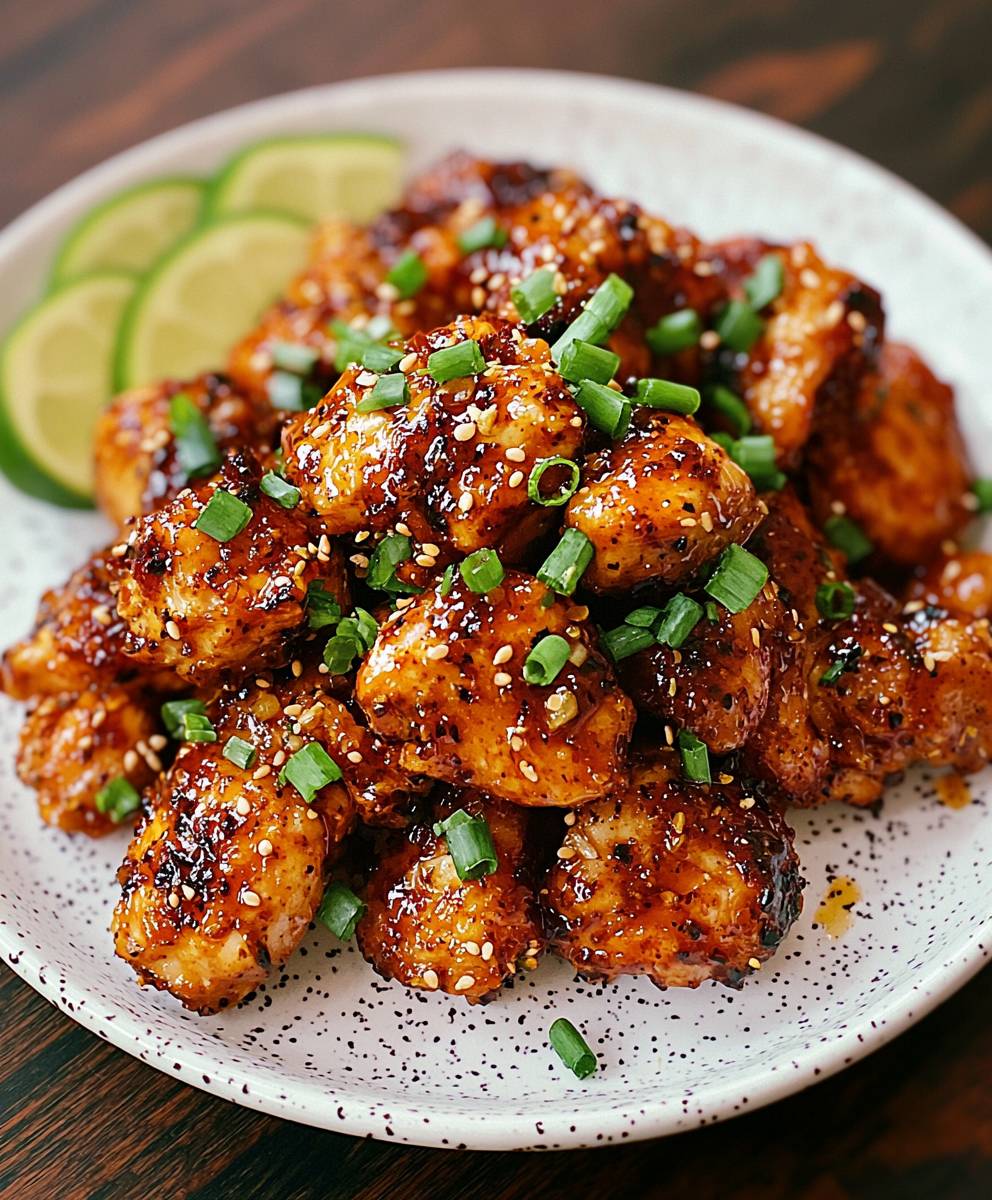 Poulet miel ail épicé