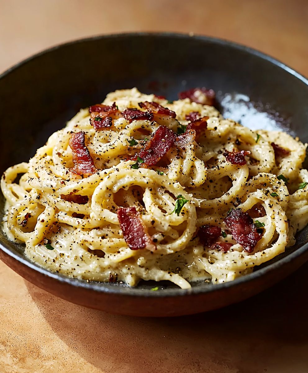Cacio e Pepe au bacon