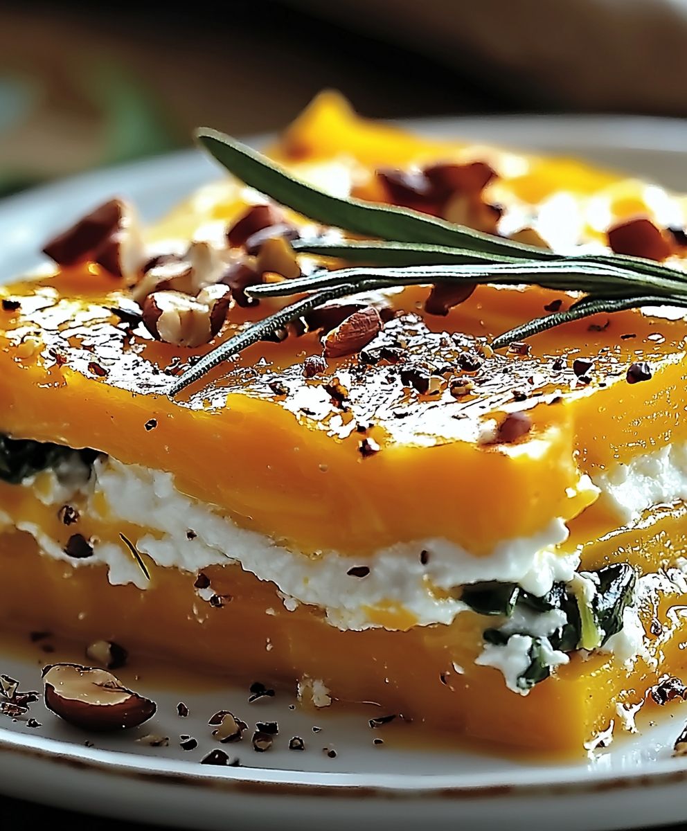 Lasagnes courge butternut épinards ricotta