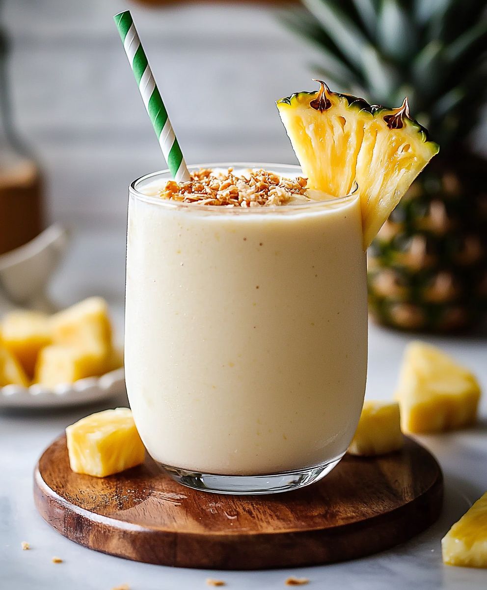 Smoothie ananas délicieux