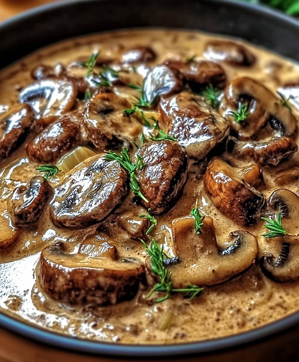 Boeuf Stroganoff crémeux champignons