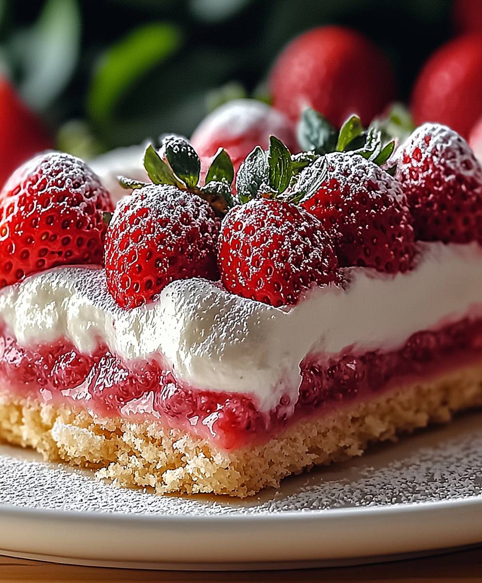 Gateau fraicheur fraises yaourt