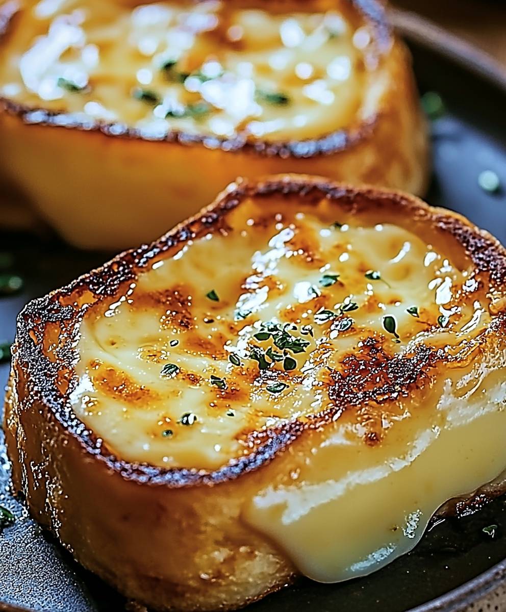 Pain perdu gratiné au fromage