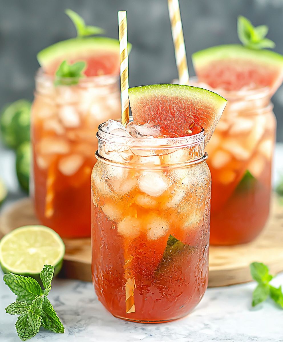 Thé glacé pastèque