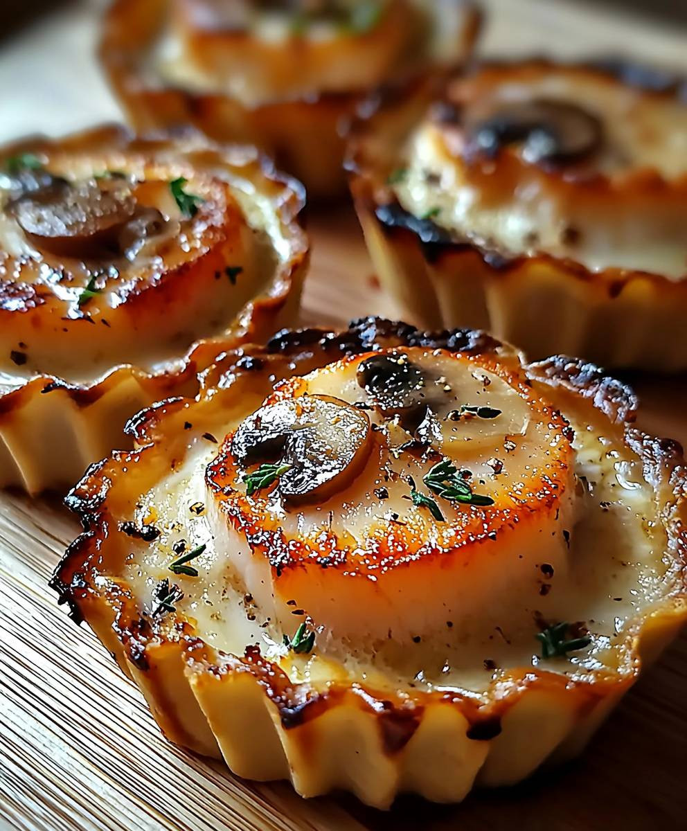 Gratin Saint Jacques crème champignons