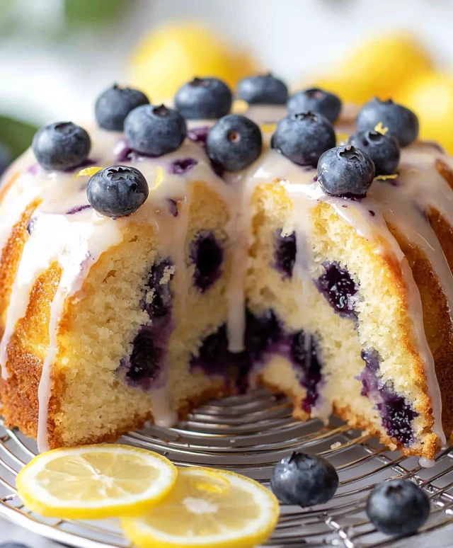Gâteau éponge myrtilles citron