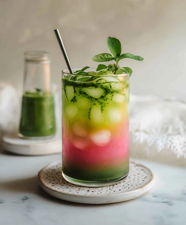 Eau de coco glacée matcha