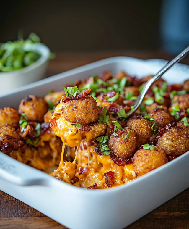 Casserole Tater Tot cheeseburger