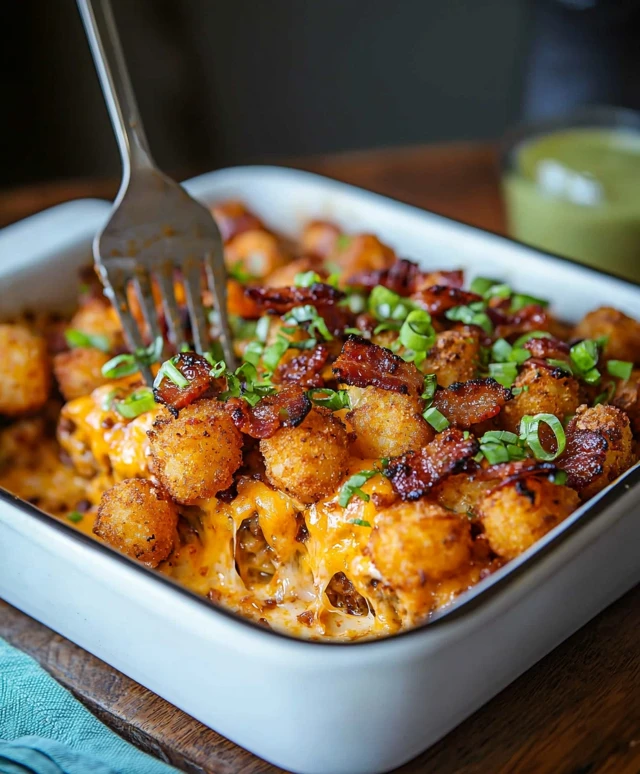 Casserole Tater Tot cheeseburger
