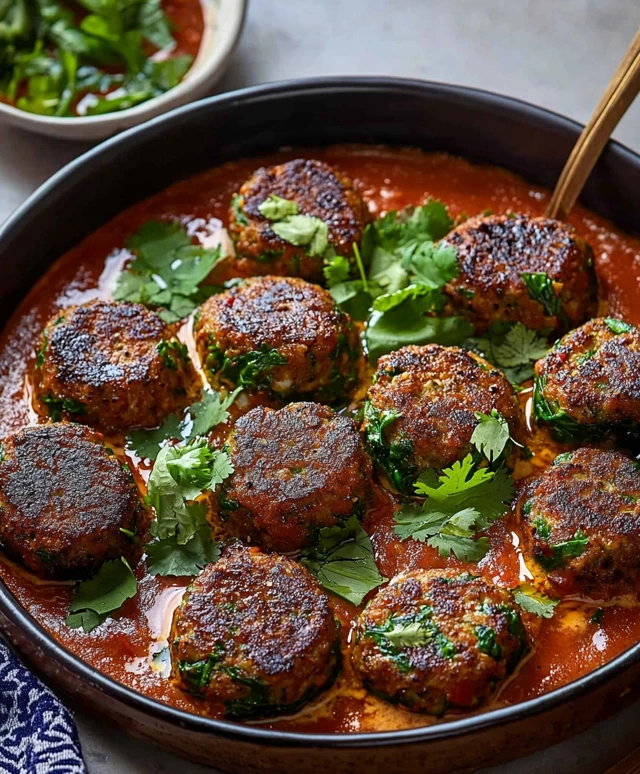 Koftas épinards paneer sauce tomate
