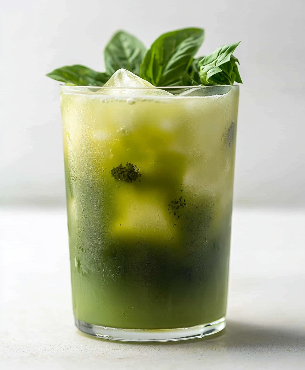 Limonade matcha en couches