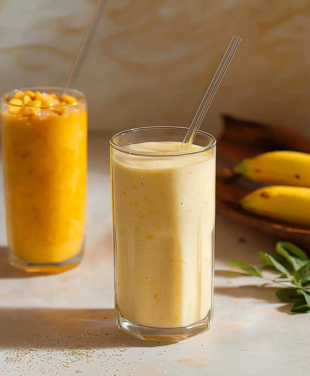 Lassi mangue banane rôtie