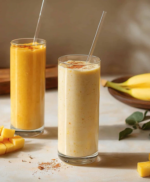 Lassi mangue banane rôtie