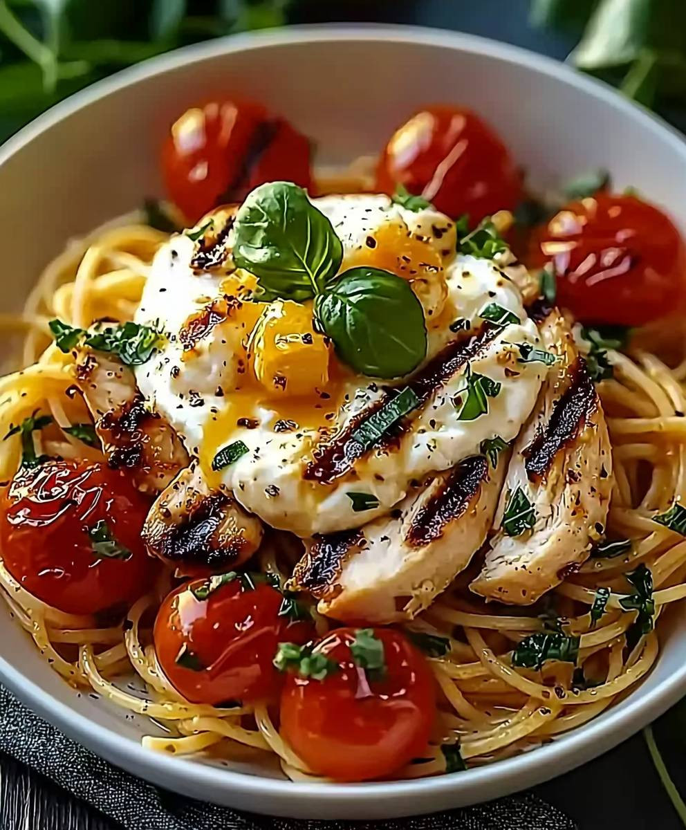 Spaghetti au Poulet Burrata