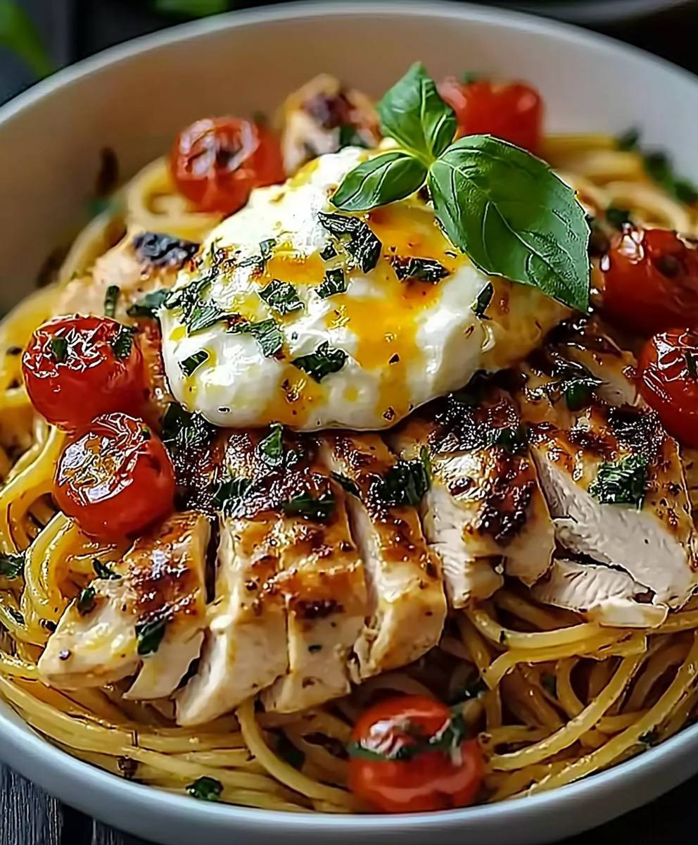 Spaghetti au Poulet Burrata