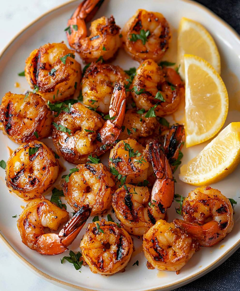 Crevettes grillées au barbecue