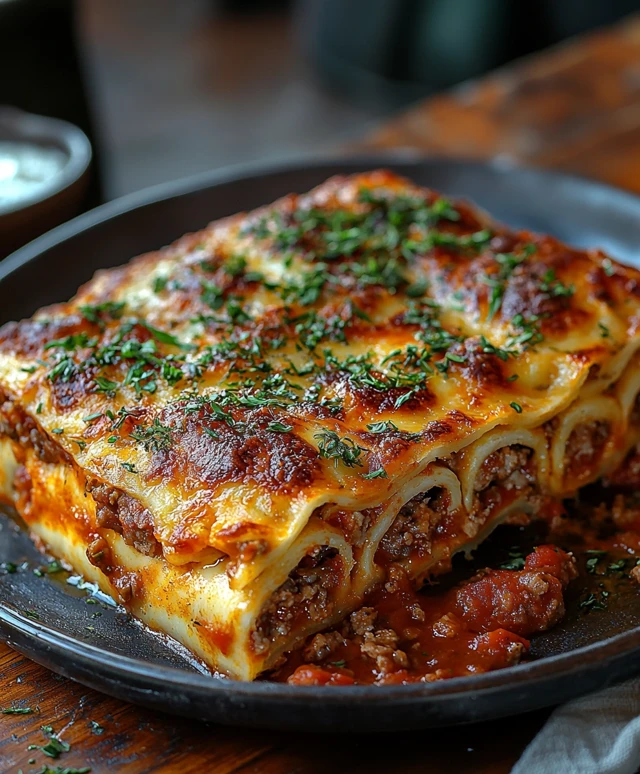 Rouleaux de lasagnes délicieux