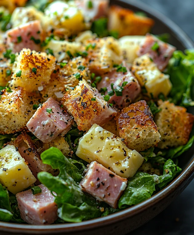 Salade jambon fromage vinaigrette
