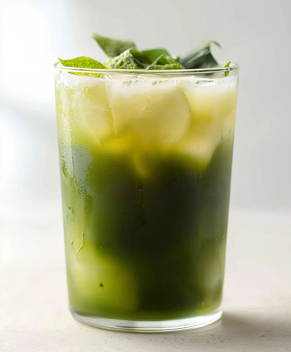 Limonade matcha en couches