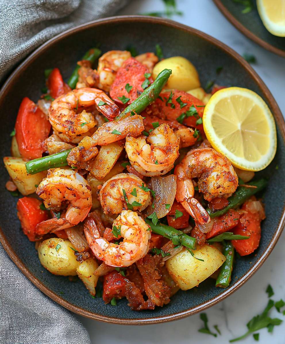 Crevettes cajun au citron