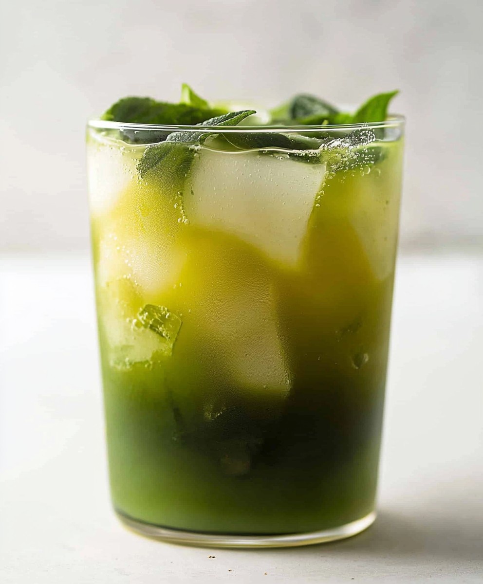 Limonade matcha en couches
