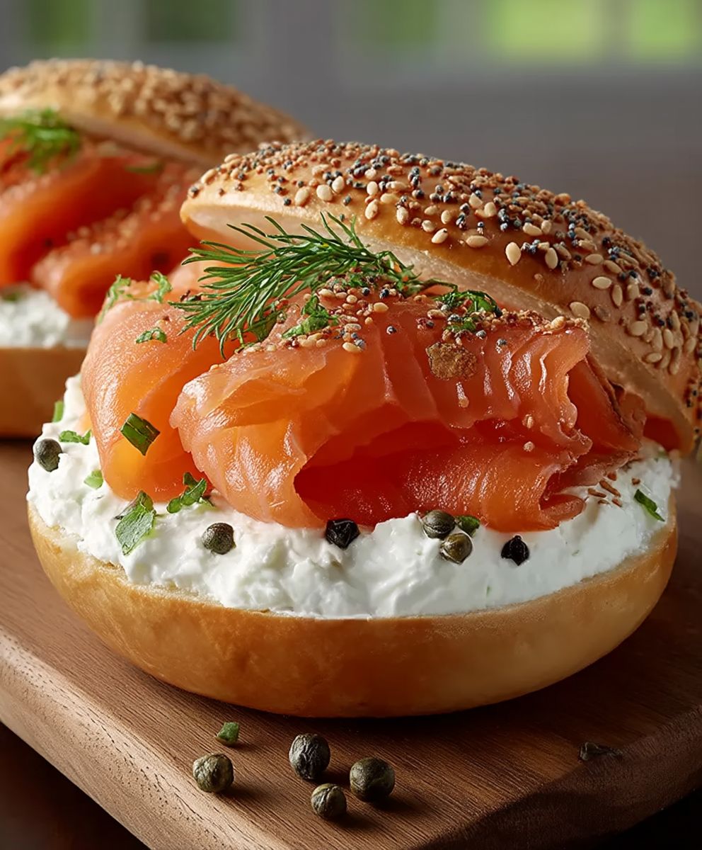 Bagel saumon fumé fromage crème