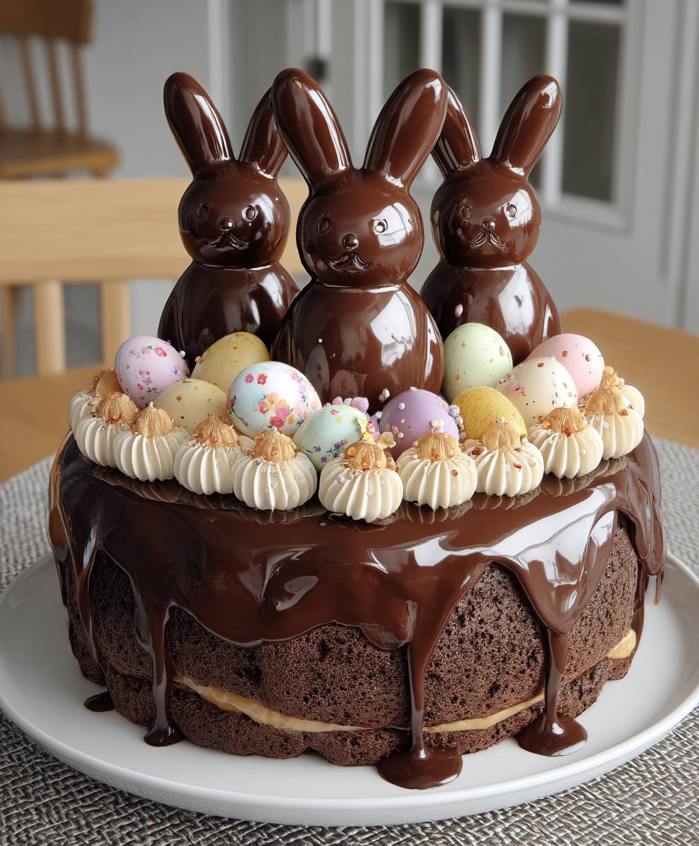 Gateau Paques chocolat lapin