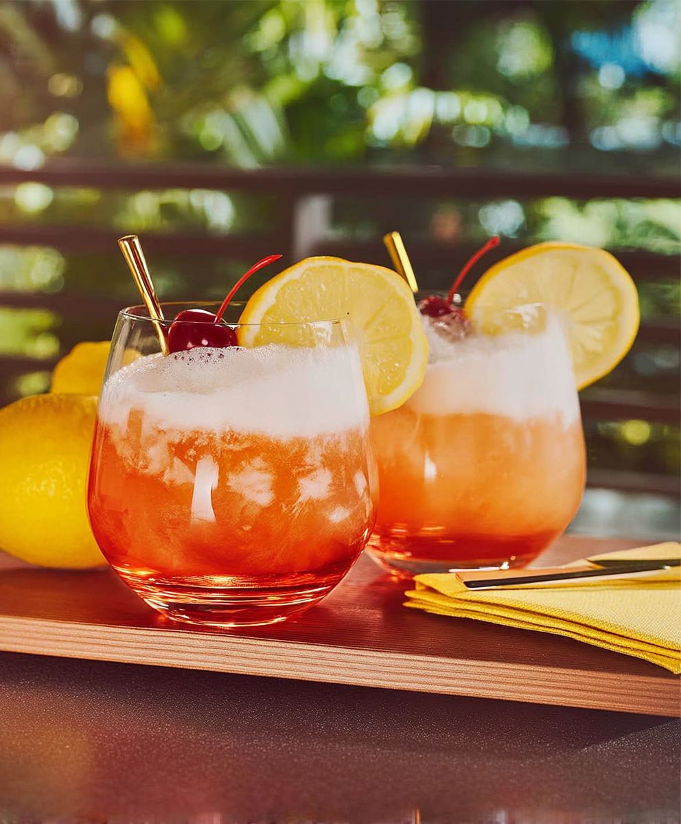 Aperol sour cocktail