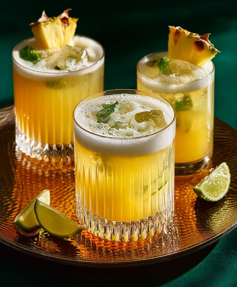 Cocktail ananas lime gingembre