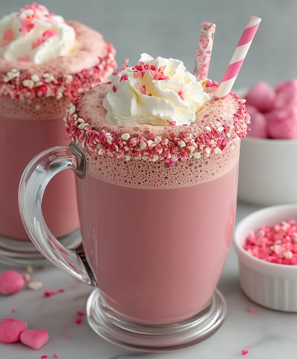 Chocolat chaud à la rose