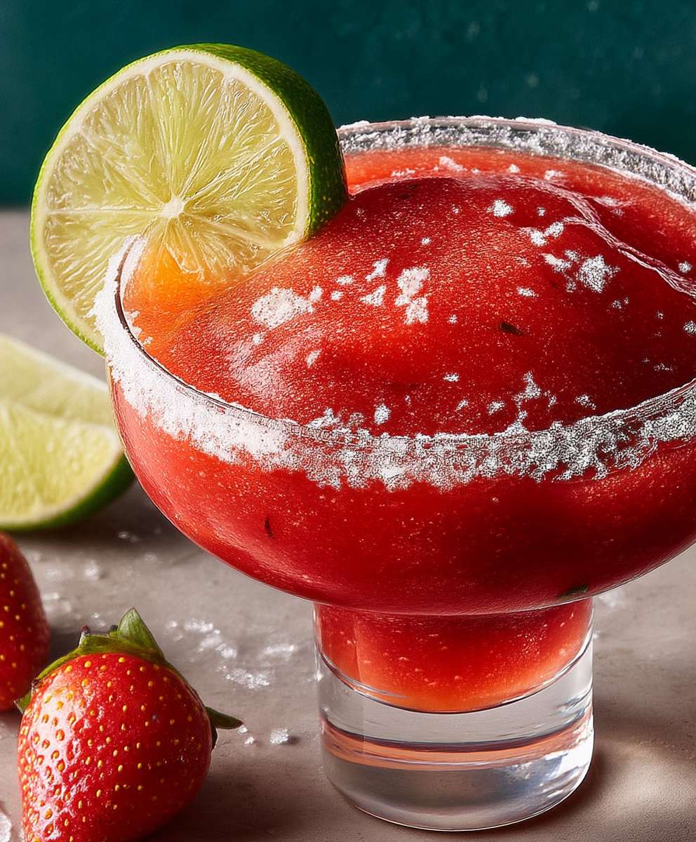 Margaritas glacées aux fraises