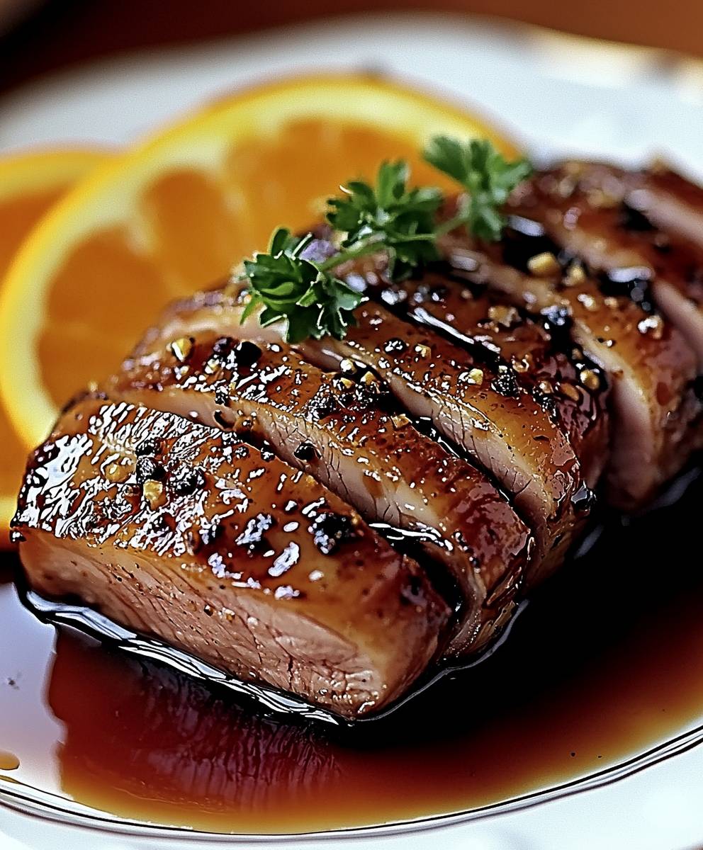Magret de canard à l'orange