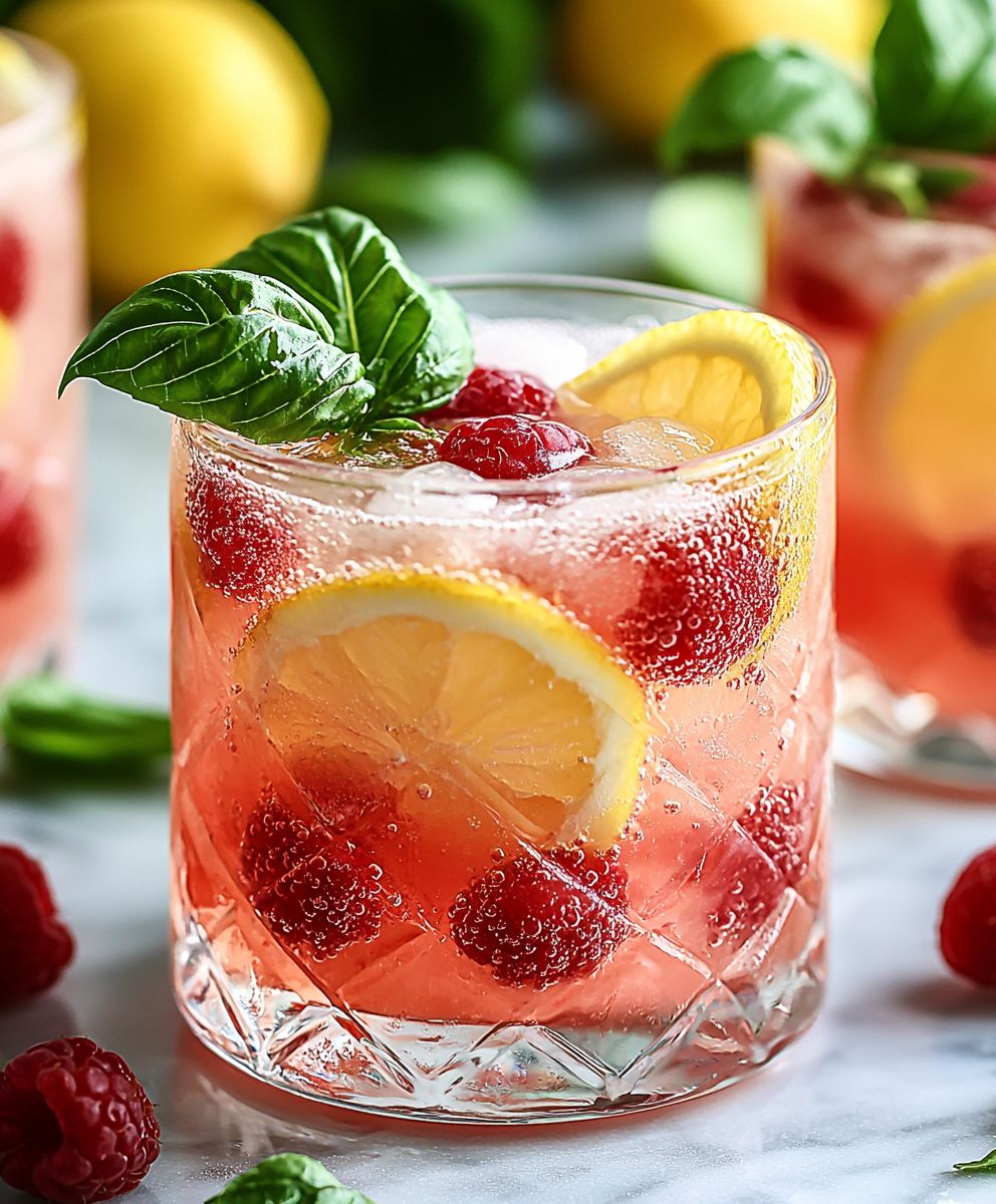 Fizz framboise citron basilic