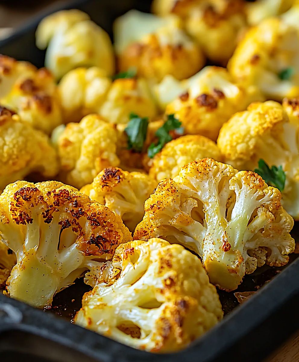 Chou fleur rôti au curcuma