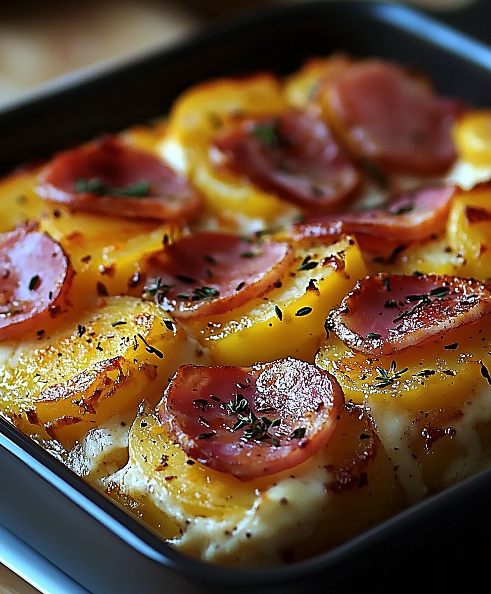 Gateau pommes de terre jambon mozzarella