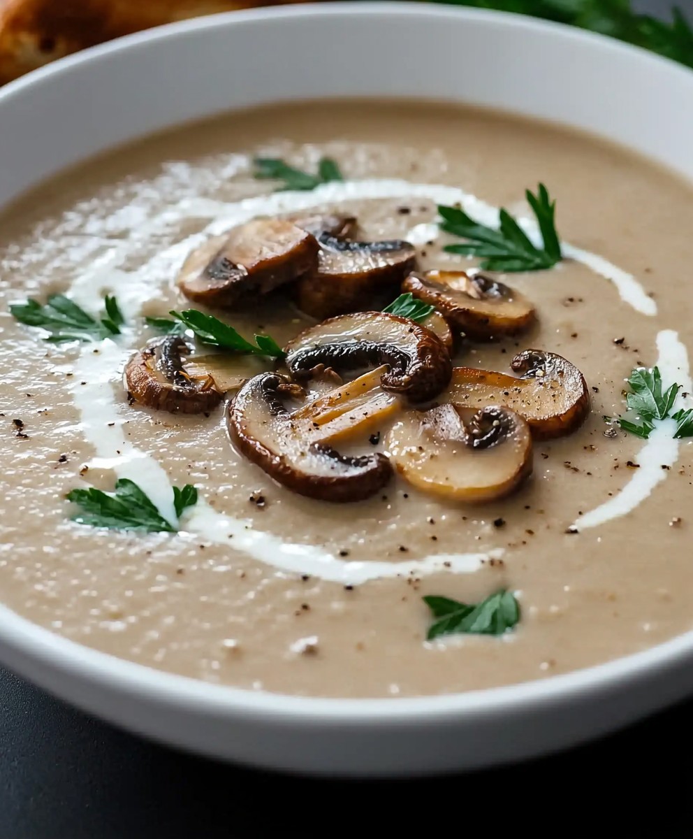 Soupe crémeuse aux champignons