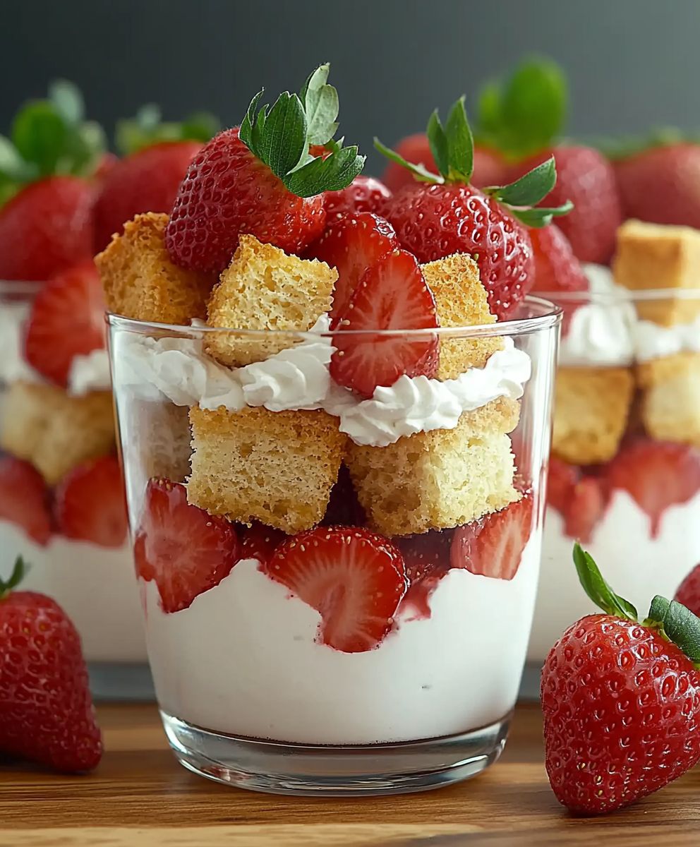 Parfaits fraises shortcake