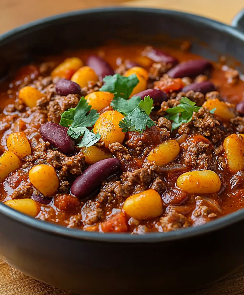 Chili con carne épicé piquant