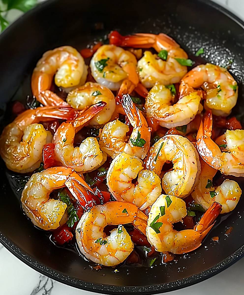Crevettes à lail épicé