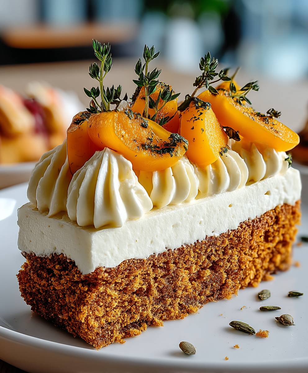 Gâteau carottes mousse chocolat blanc