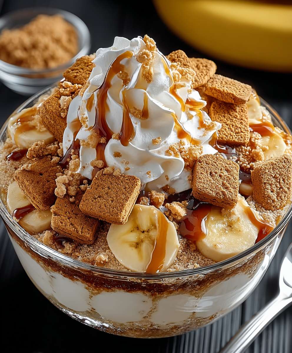 Pouding Biscoff banane caramel
